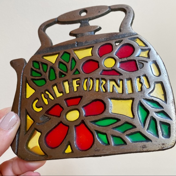 Retro Metal Stained Glass California Trivet - Picture 2 of 4